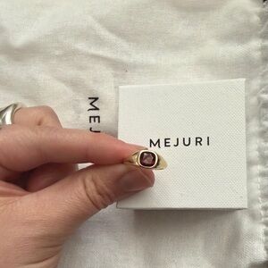 Mejuri Gold Ring with Garnet